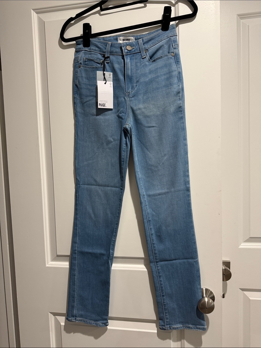 PAIGE Hoxton Women’s Light Blue Straight Leg Jeans NWT